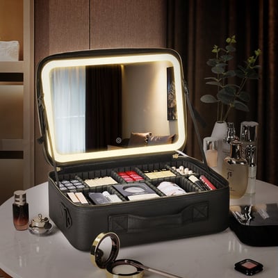 ChicBag™ Cosmetic Bag with Mirror & USB Port