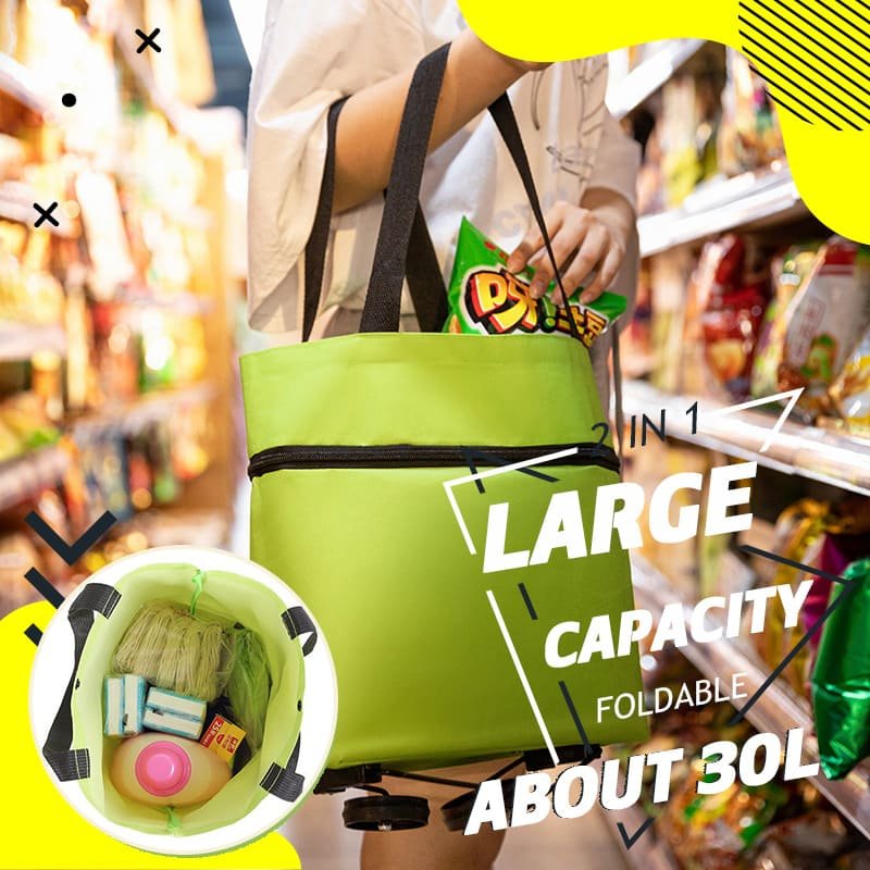 ShoppingCart™ - 2 in 1 foldable shopping trolley carrier bag [Last day discount]