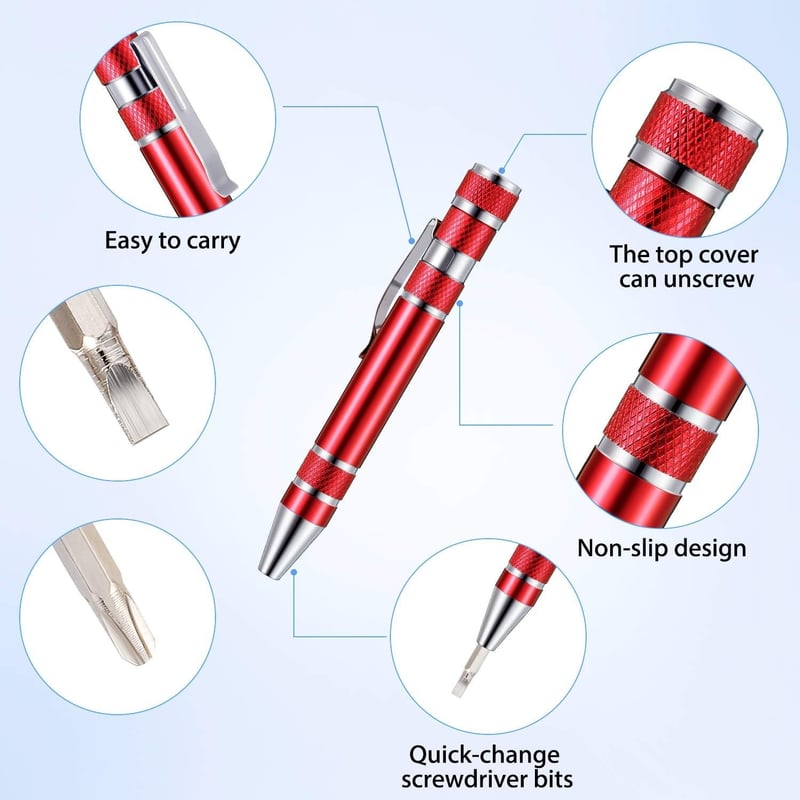 Penscrew 8 in 1 Mini Pen Screwdriver | BUY 1 GET 1 FREE (2PCS)