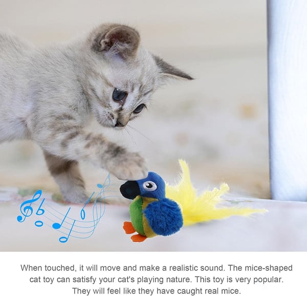 Petalk Interactive Chirping Bird Cat Toy