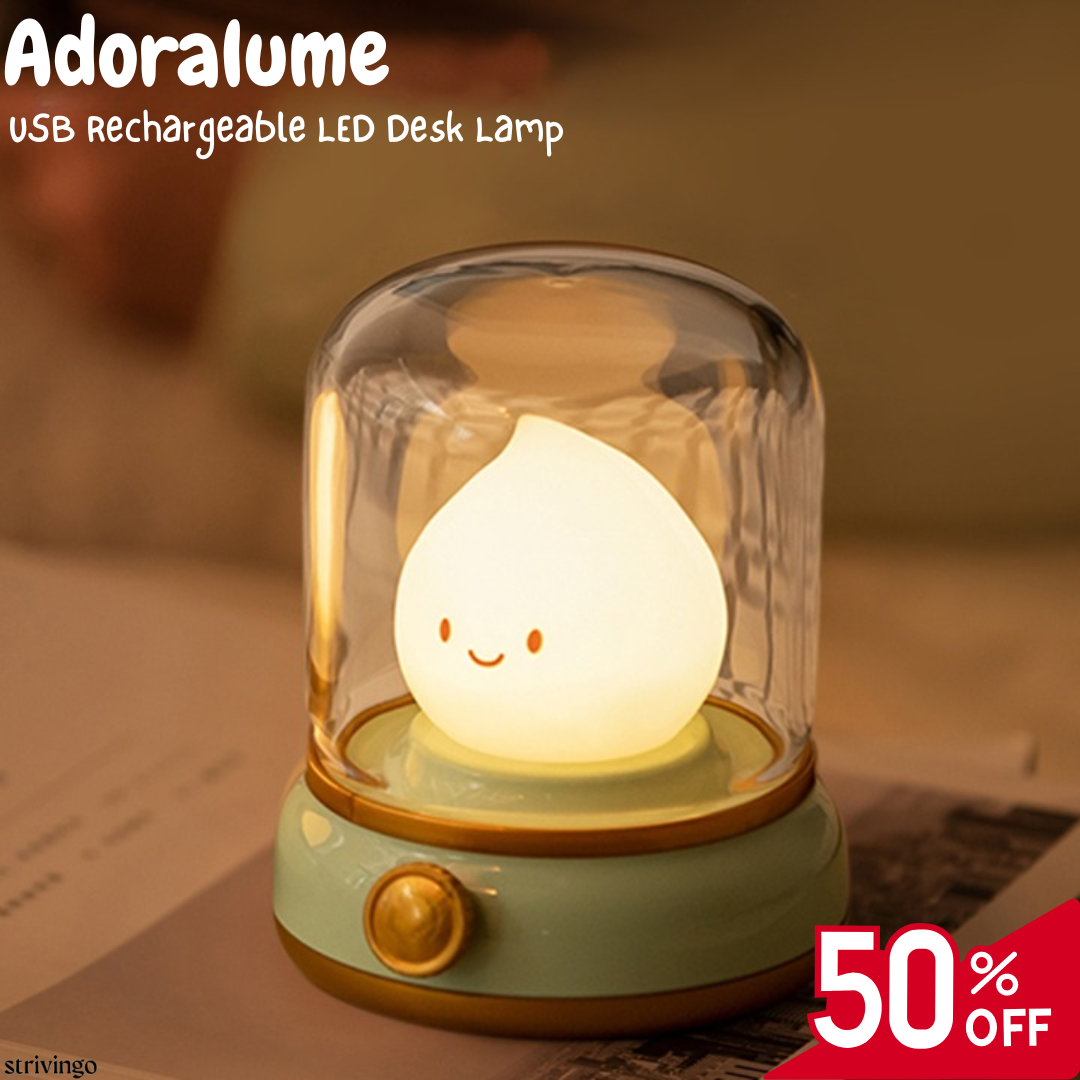 Adoralume Cute Cartoon USB Rechargeable LED Desk Lamp