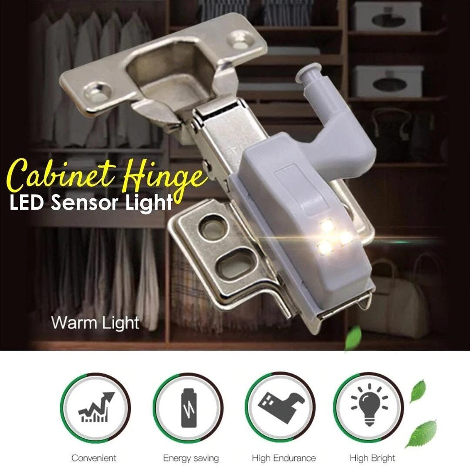 GloHinge - Automatic LED Light for Cabinets