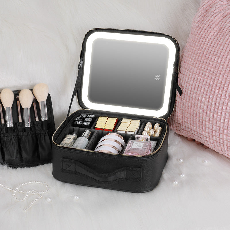 ChicBag™ Cosmetic Bag with Mirror & USB Port