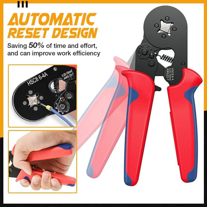 Toolie™ Ratchet Tubular Terminal Wire Crimpers Set