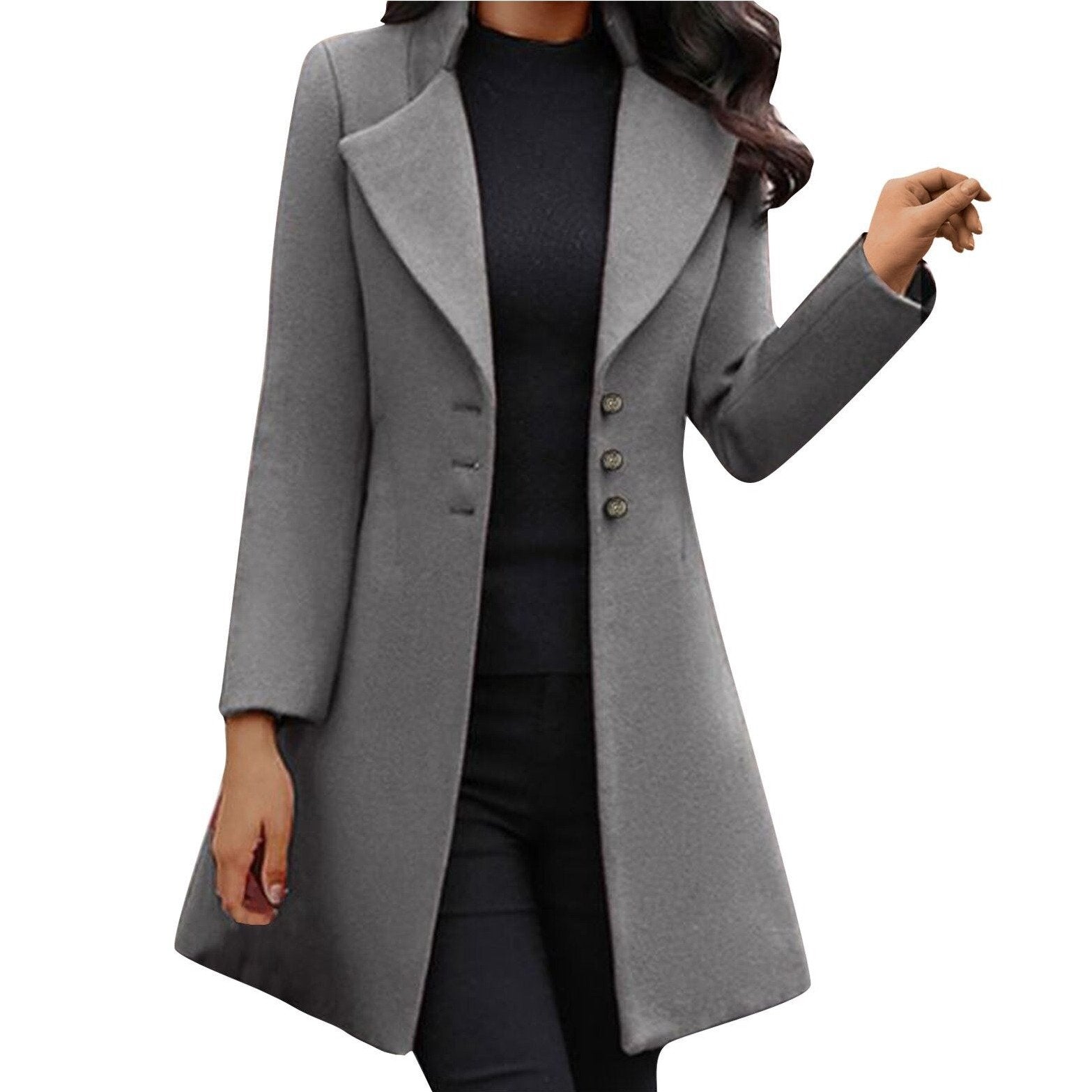 (50% off) Zephyrine™ - Italian long sleeve wool coat [last day discount]