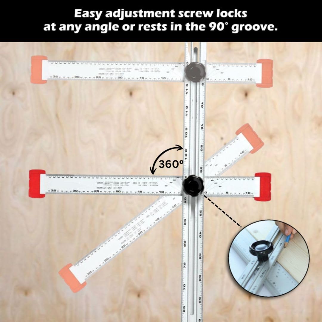 Anglematic Universal T-Shaped Angle Ruler