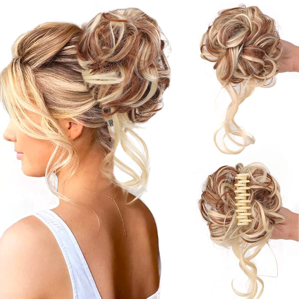 Loopybun - Clip-in Curly Hair Bun Piece