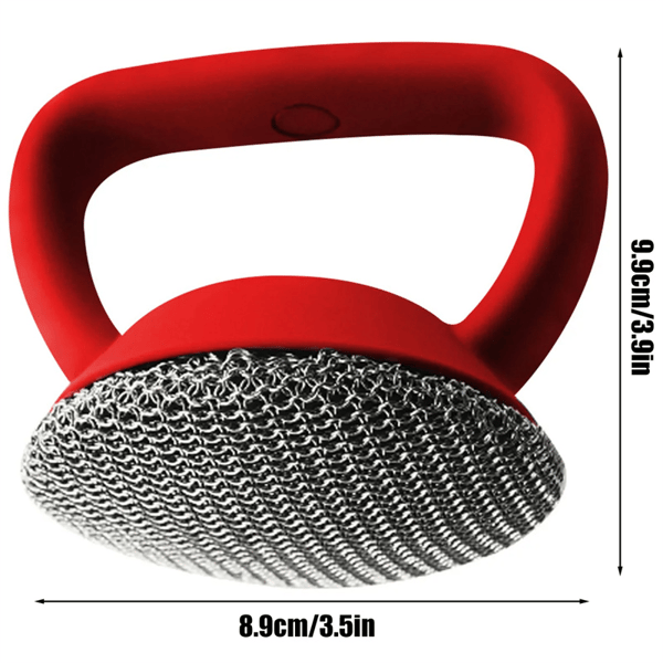 Scrubiron Durable Stainless Steel Chainmail Scrubber for Cast Iron Pans