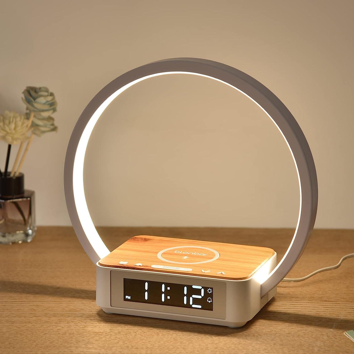 GlowCharge™ - LED Wireless Cell Phone Charger Desk Lamps With Alarm Clock [Last day discount]