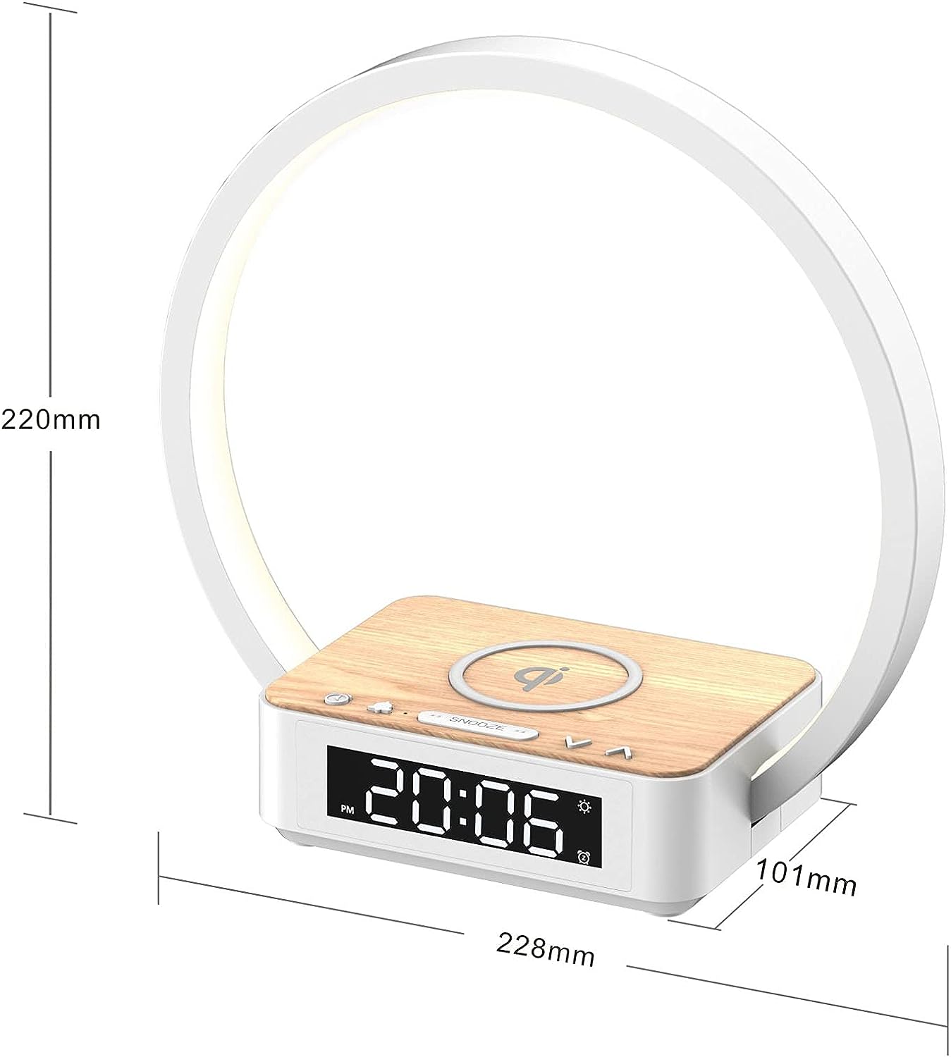 GlowCharge™ - LED Wireless Cell Phone Charger Desk Lamps With Alarm Clock [Last day discount]