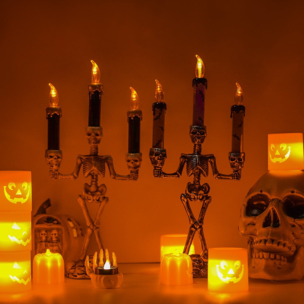 Skellight Halloween Skeleton Candlestick with LED Lights | BUY 1 GET 1 FREE (2PCS)