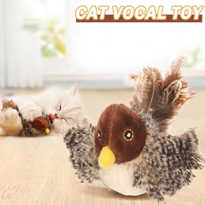 Petalk Interactive Chirping Bird Cat Toy