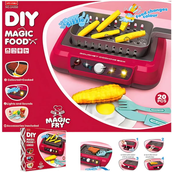 Magic Food Pretend Play Gourmet Cooking Box for Kids