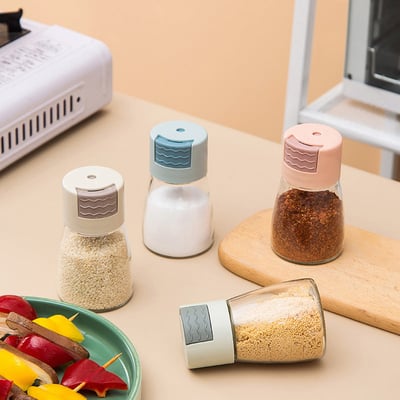 Shakeez Adjustable Push-Type Salt and Pepper Dispensers | BUY 1 GET 1 FREE (2PCS)