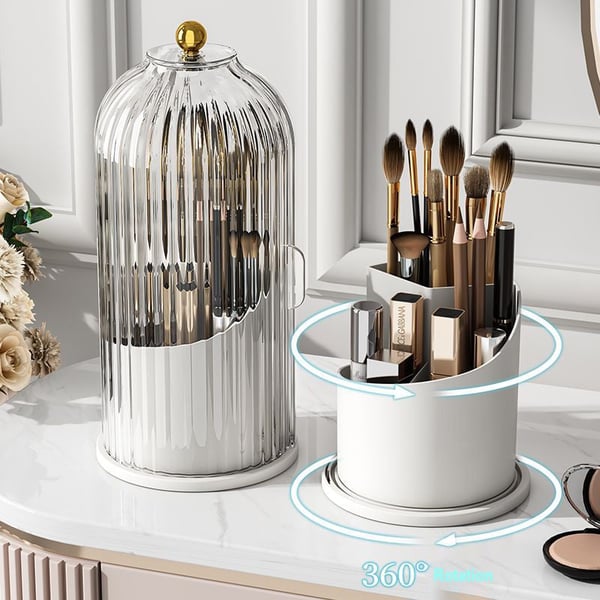 Rollabrush 360° Makeup Brush Organizer + Free Lipstick Storage Box