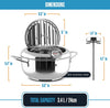 Sizzleaze Deep Frying Pot with Precision Thermometer