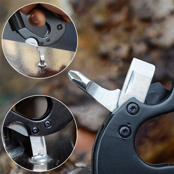 Outdoor Multi-function 5 in 1 Carabiner Tool