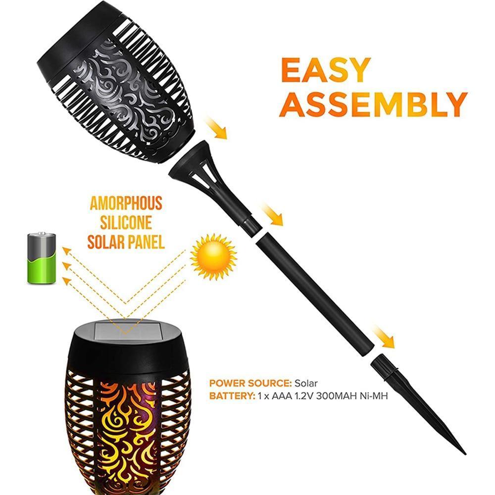 BUY 1 GET 2 | FireGlow™ Solar Flame Flickering Garden Torch Lights