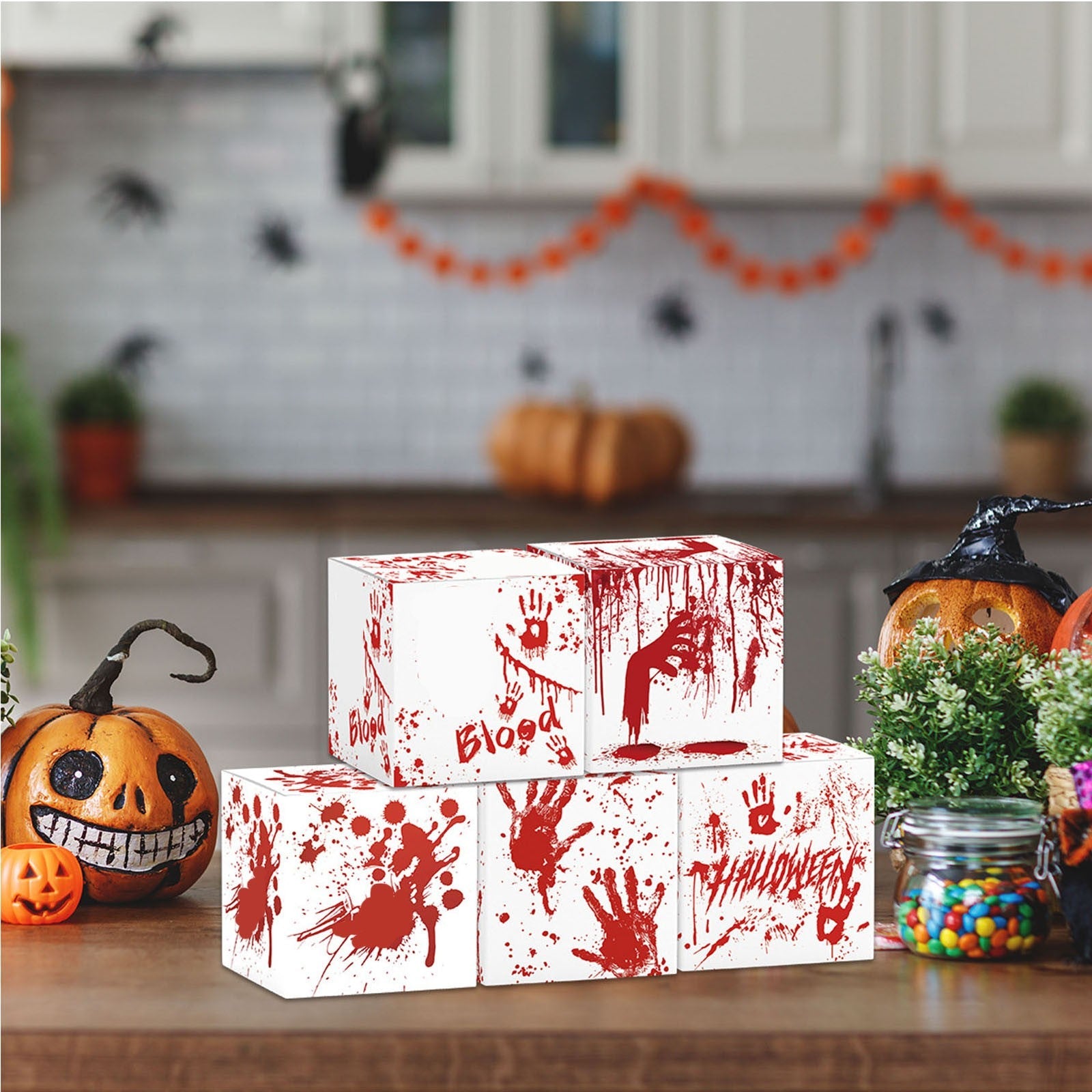 Pacreep 12pc Halloween Gift Bags for Candy & Treat Packaging