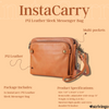 InstaCarry™ PU Leather Sleek Messenger Bag