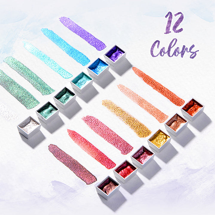 Metallic Water Paint - Set | 12 or 36 Colors