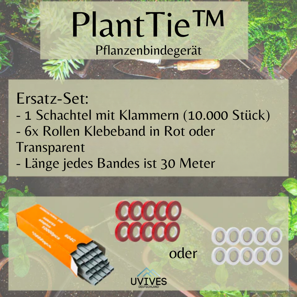 PlantTie™ - Tying tool for plants - Incl. 10 rolls of adhesive tape [last day discount]