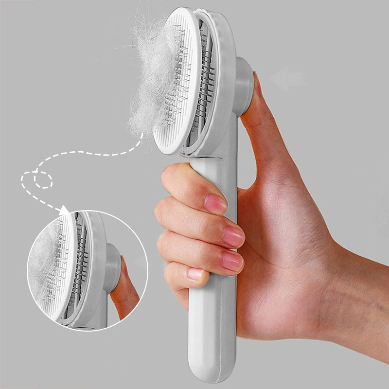 One-click hairbrush/remover for pets