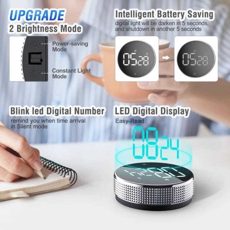 Magnetic LED digital kitchen timer