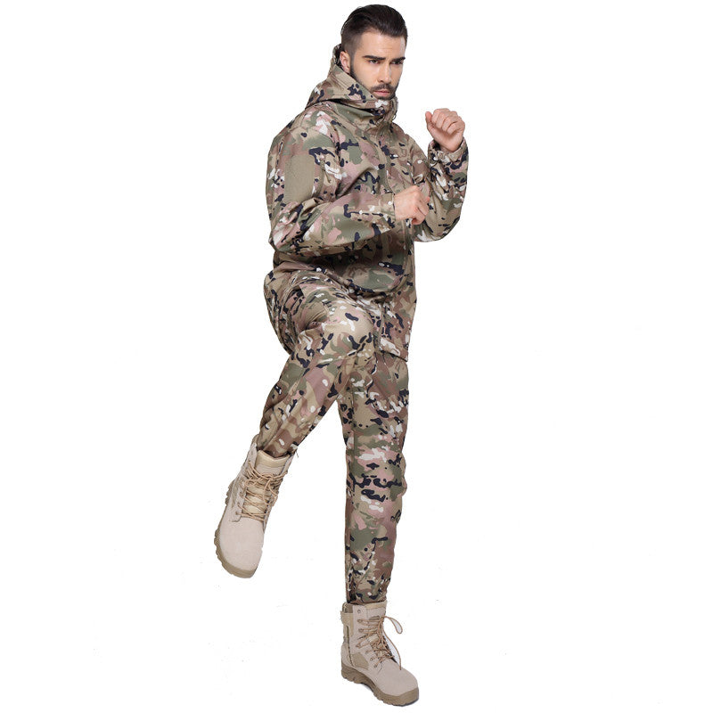 Waterproof Soft Shell Camo Jacket + Pants