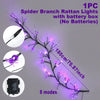 Necrolite Halloween Purple Spider Vine String Lights