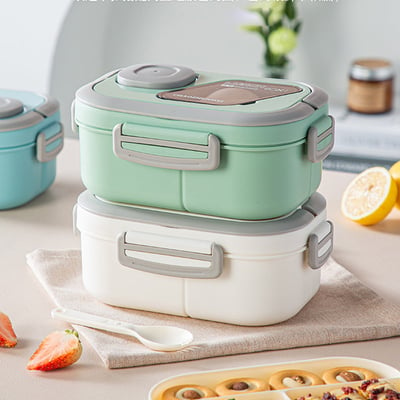 Lunchport Portable Lunch Container with Compartments & Carrying Handle