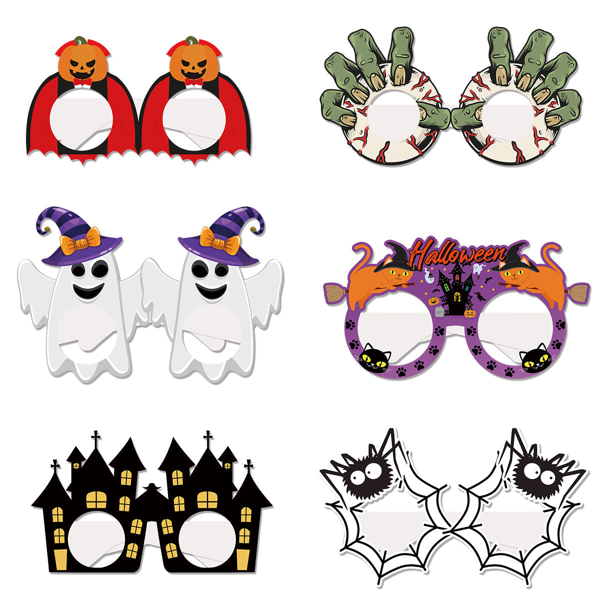 Partyboo Halloween Party Paper Glasses – Set of 6/12