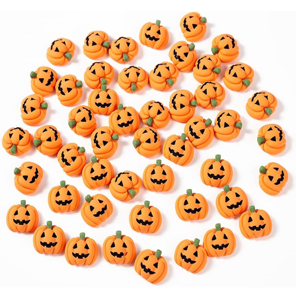 Minkin 20pc Resin Flat-Backed Mini Halloween Pumpkin Miniatures