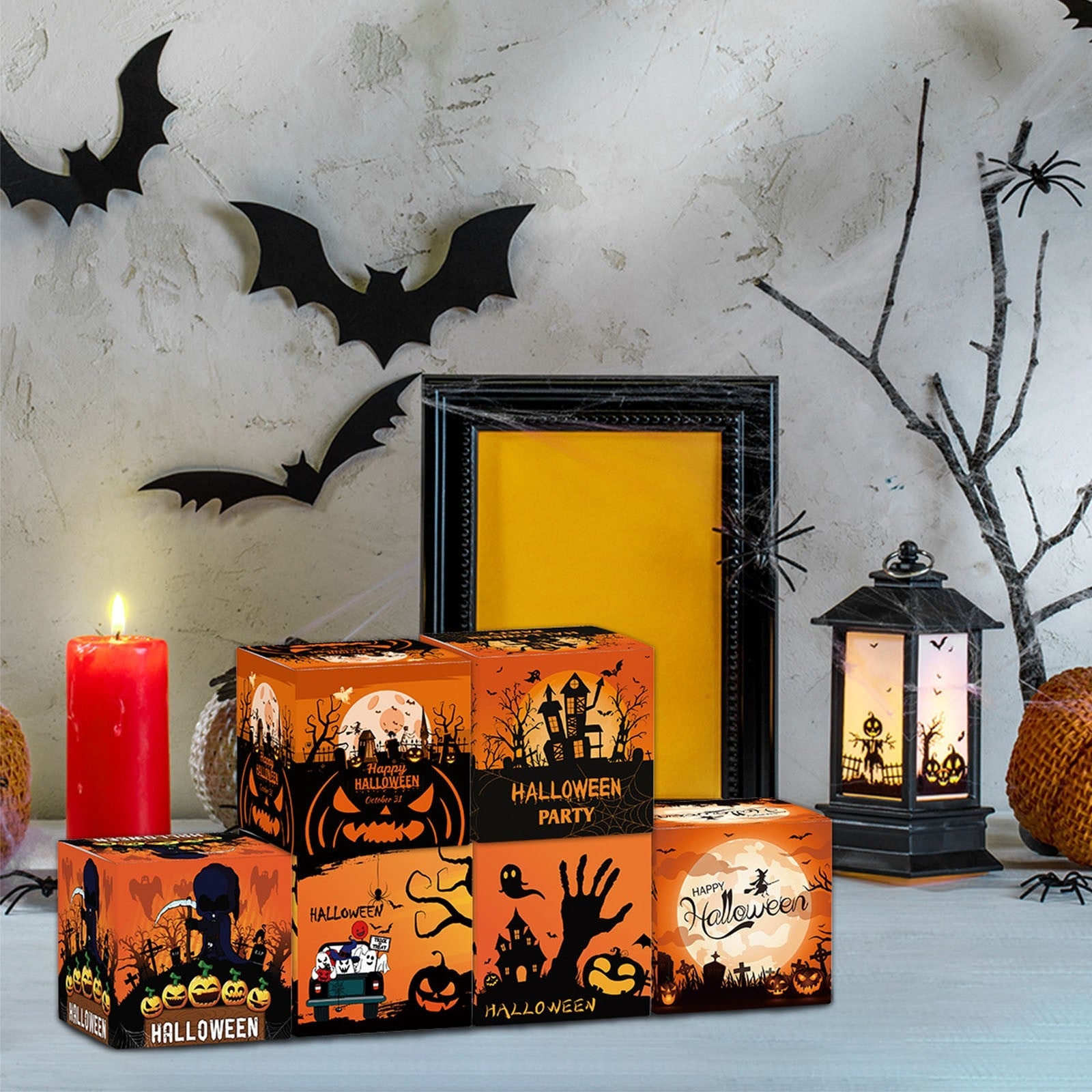 Pacreep 12pc Halloween Gift Bags for Candy & Treat Packaging