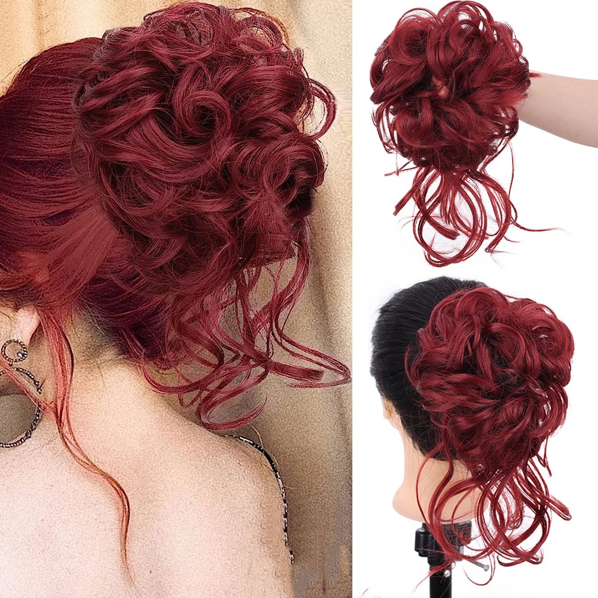 Loopybun - Clip-in Curly Hair Bun Piece