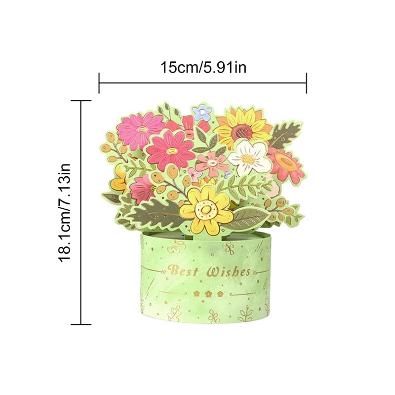 Florapop 3D Pop-Up Flower Greeting Card