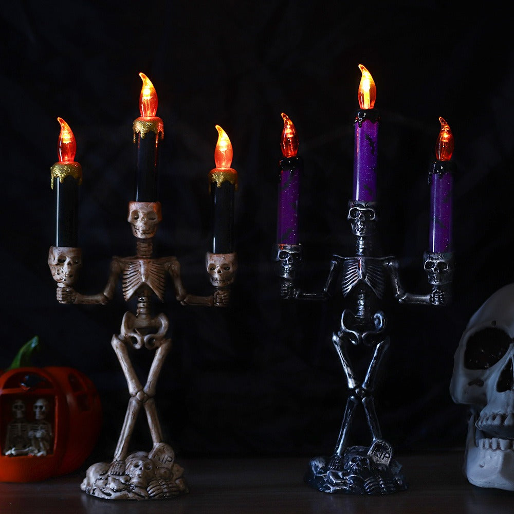 Skellight Halloween Skeleton Candlestick with LED Lights | BUY 1 GET 1 FREE (2PCS)