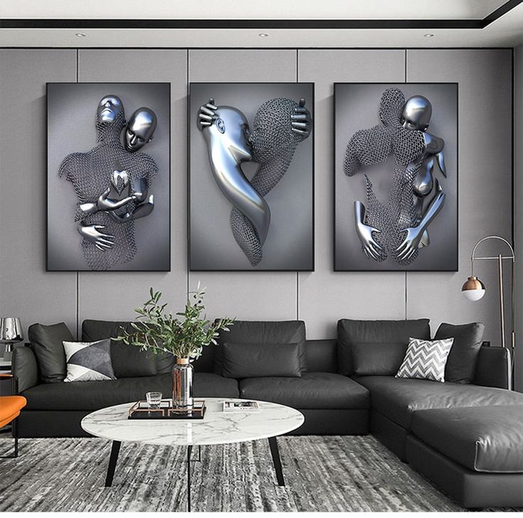 Artizone™ Silver Canvas Paintings