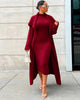 Kylie 2 Piece Fluffy Maxi Dress with Cardigan