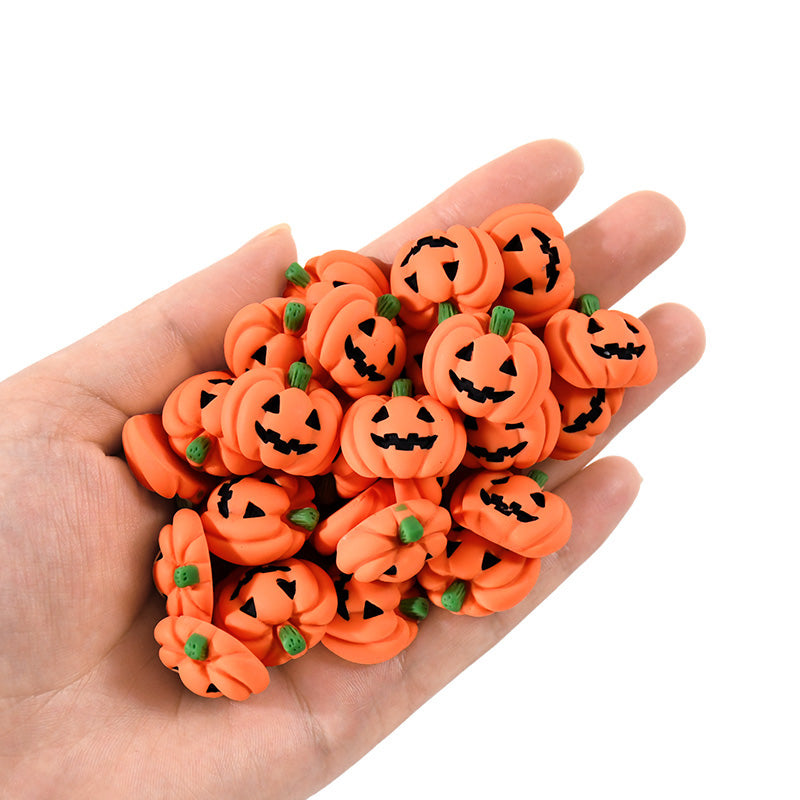 Minkin 20pc Resin Flat-Backed Mini Halloween Pumpkin Miniatures